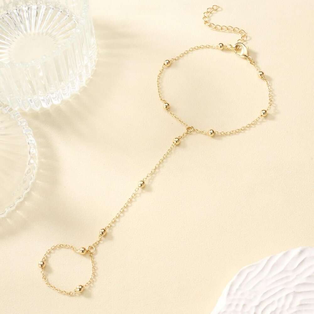 Bracelets Stack Silver Plated Chain Bracelet Set … - image 5